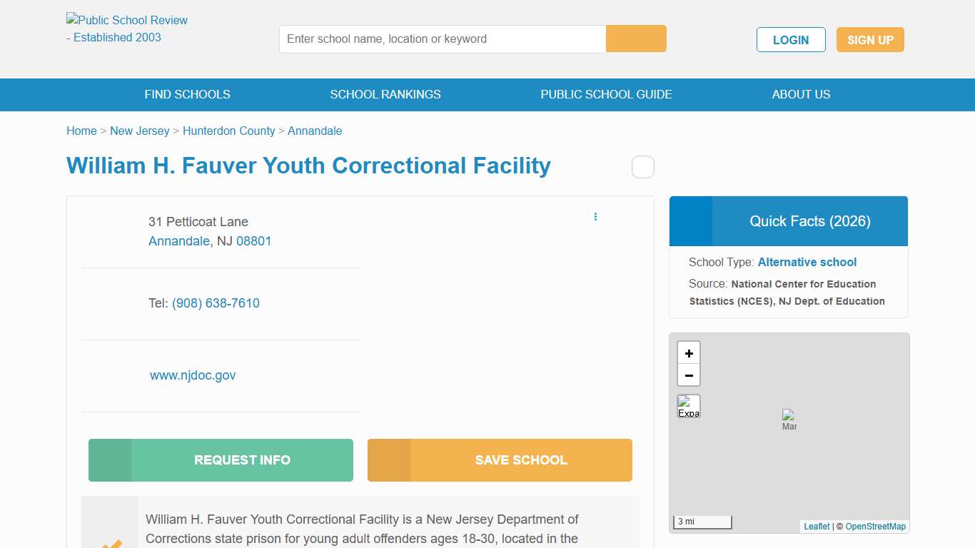 William H. Fauver Youth Correctional Facility (2026 Ranking) - Annandale, NJ